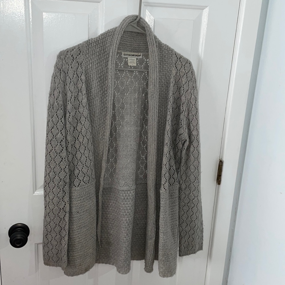 Gray cardigan